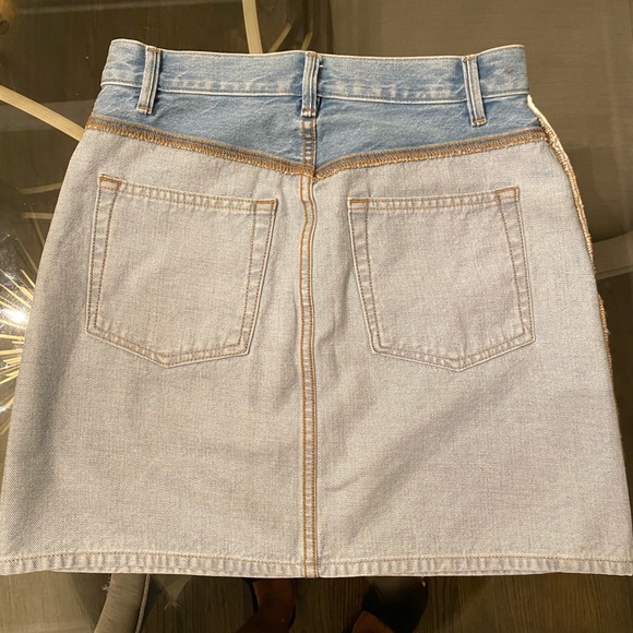 HELMUT LANG REVERSED DENIM MINI SKIRT 26 - Picture 12 of 14